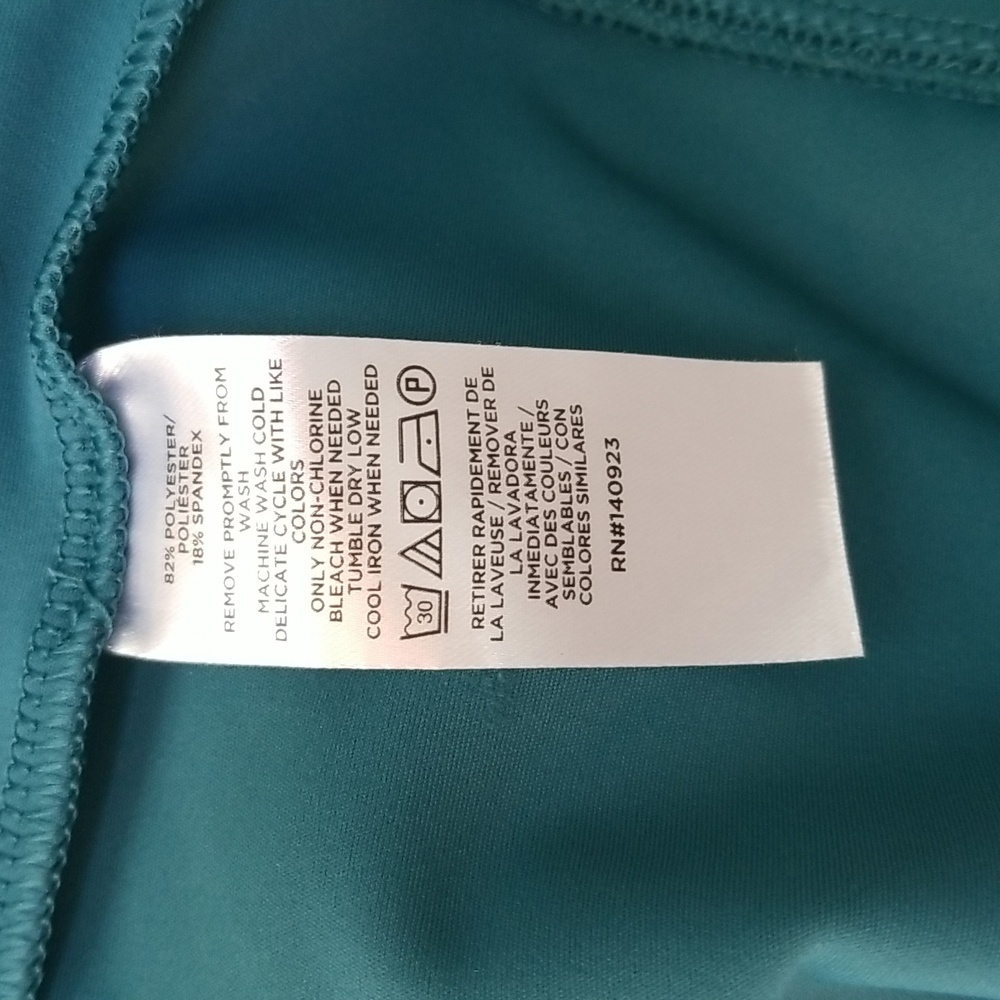 Loft Lou & Grey Teal And Cream Leggings Medium - image 6